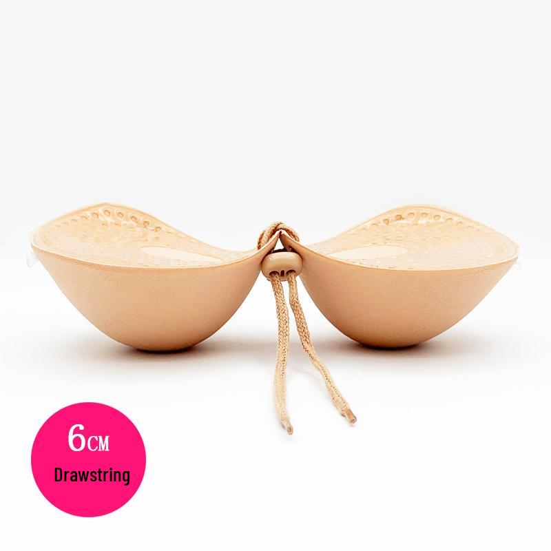 Silicone Invisible Bra: 5CM Thick Breast Enhancer Stickers for a Fuller Look—Ideal for Brides & Wedding Dresses