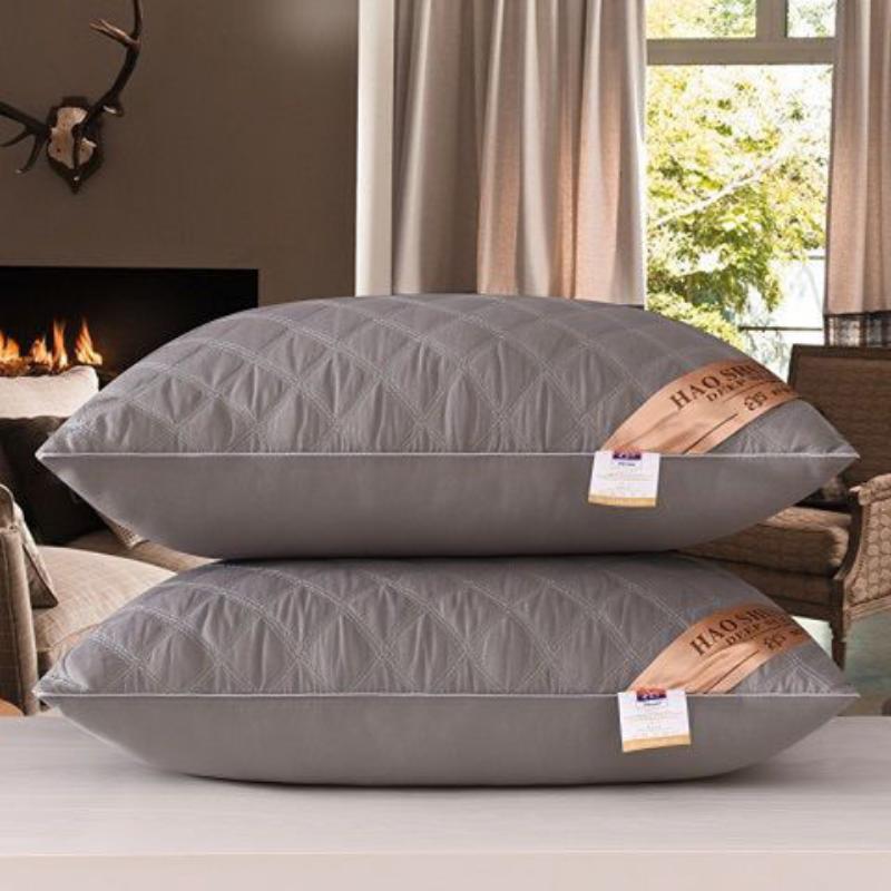 Хлопковая подушка для спальни, шейная подушка для сна, подушка средней высоты, матовое утолщенное пододеяльник для машинной стирки, белый