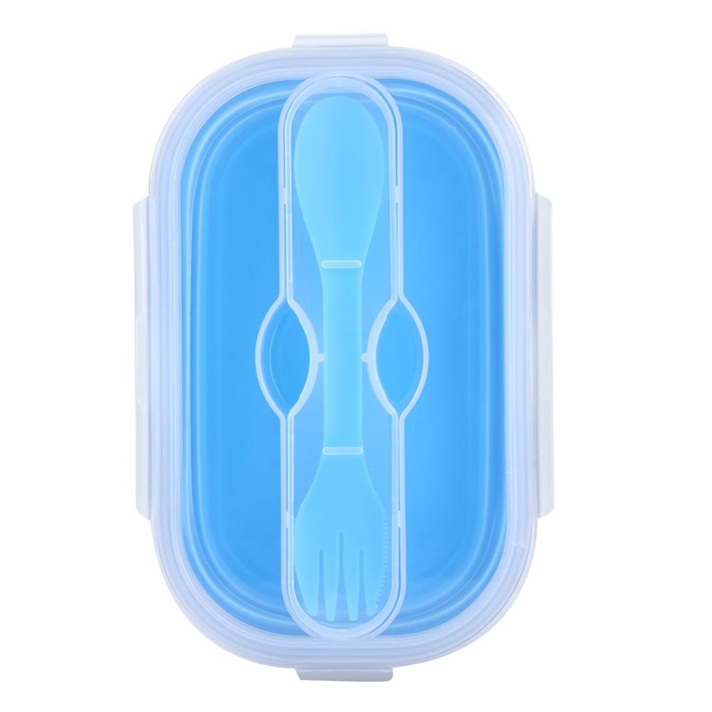 800ml Foldable Bento Box Microwave Safe Bento Lunch Box Portable Portable Food Storage Picnic