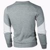 Men Fall Spring Sweatshirt Color Matching Round Neck Long Sleeve Patchwork Elastic Soft Pullover Slim Fit Men Mid Length Top