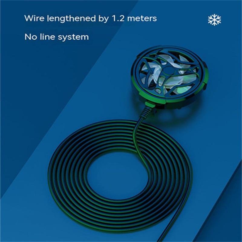 Универсальный RGB мини-вентилятор для телефона, USB-радиатор, игровой кулер, совместимый с iPhone, Samsung, Xiaomi