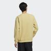 Adidas Толстовка с круглым вырезом с большим логотипом, мужские топы, желтый HY5840