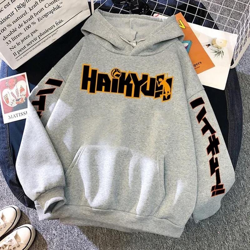 Япония Аниме Haikyuu Манга Принты Толстовки Мужские Новые Модные Толстовки Хип-Хоп Флисовые Толстовки Круглый Вырез Пуловеры Милая Одежда