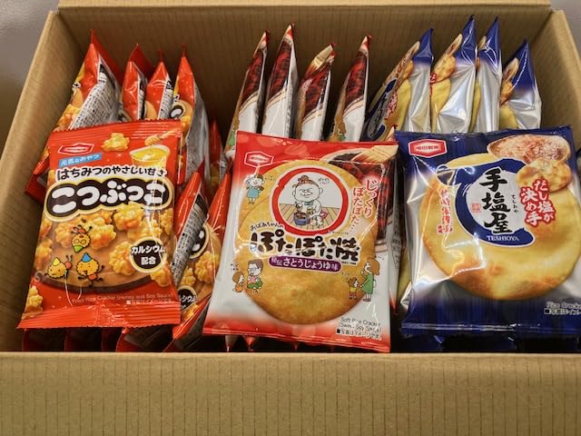 Kameda Seika Senbei в индивидуальной упаковке 3 вида Teshioya 20 пакетиков Ассорти набор всего 60 пакетиков (Потапотаяки, Коцукко, каждый)