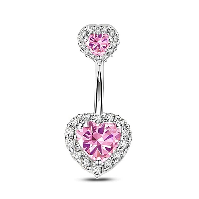 Кольцо в форме сердца для пупка, пирсинг пупка, ювелирные изделия из нержавеющей стали для пирсинга живота