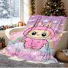 Labubu Pattern Blanket for Home Decoration, Bed, Sofa, Car Travel, Camping, Suitable for All Seasons, Birthday Christmas Gift
