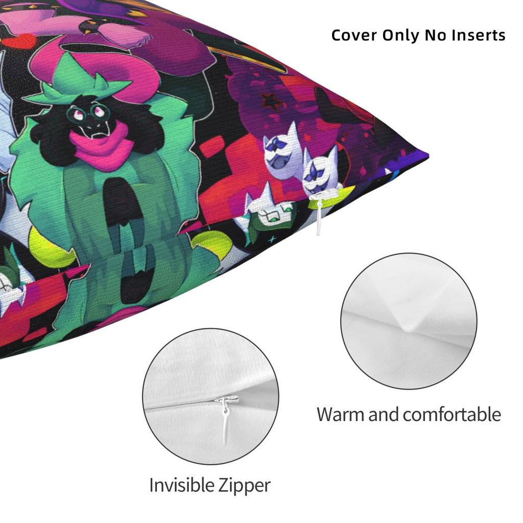 Deltarune Spamton Game Pillow Case Cushion Cover Polyester Pattern Pillow Cover Vintage Pillowcases For Sofa Home Decoration