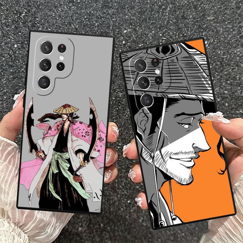Bleach Kyoraku Shunsui Soft Phone Case for Samsung Galaxy S26 S25 Edge S24 Ultra S23 Plus S22 S21 FE S20 Black Cover Back Shell