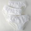 Хлопковые трусики для девочек Мягкое антибактериальное однотонное нижнее белье Детские трусы чистого белого цвета Детские дышащие брифы для детей