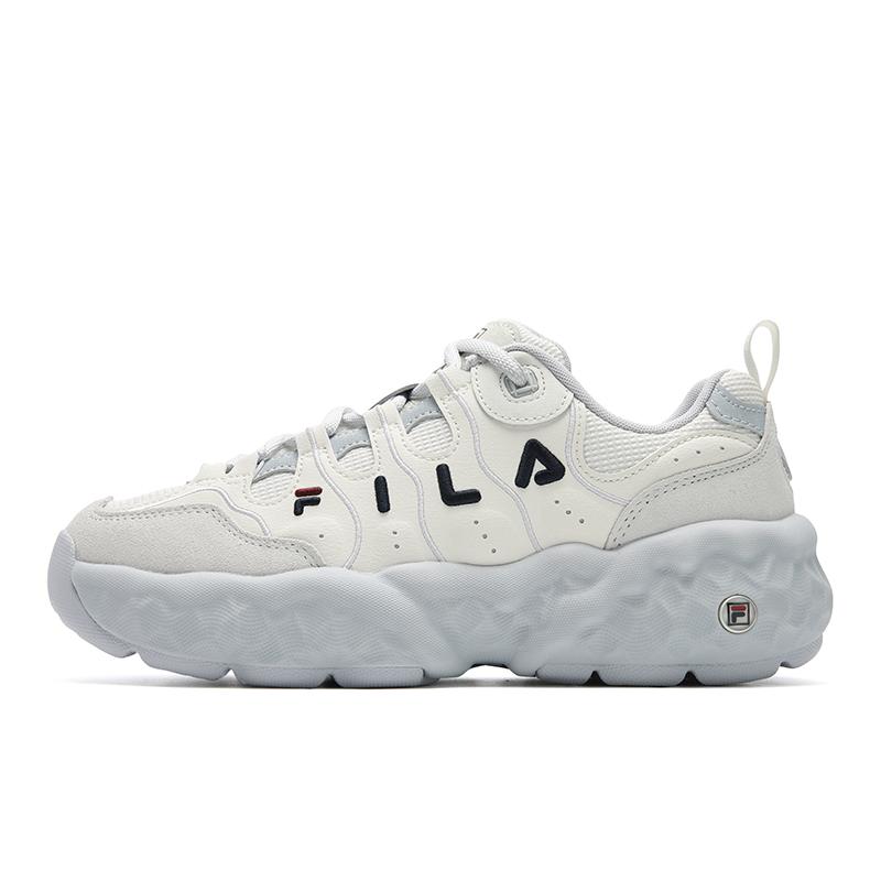 Fila MUFFIN Амортизирующие износостойкие дышащие легкие низкие повседневные туфли женские микро белый F12W541145FWW