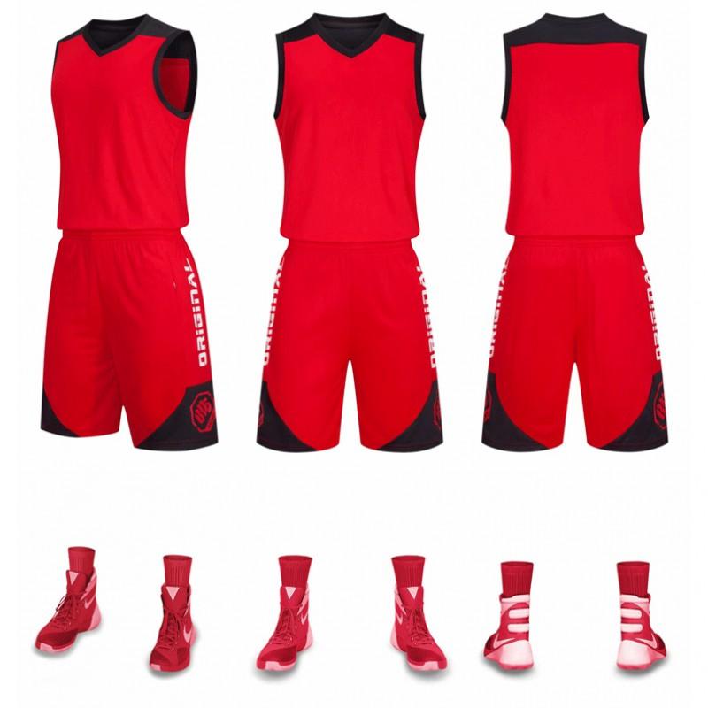 Mens Basketball Jersey Set Custom Printed Team Uniform Kids Youth Training Game