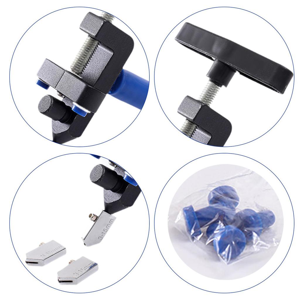 2 in1 Glass Tiles Cutter DIY Glass Mirror Cutting Breaking Practical Fits 3-15mm Thickness for Building Engineering Home DIY