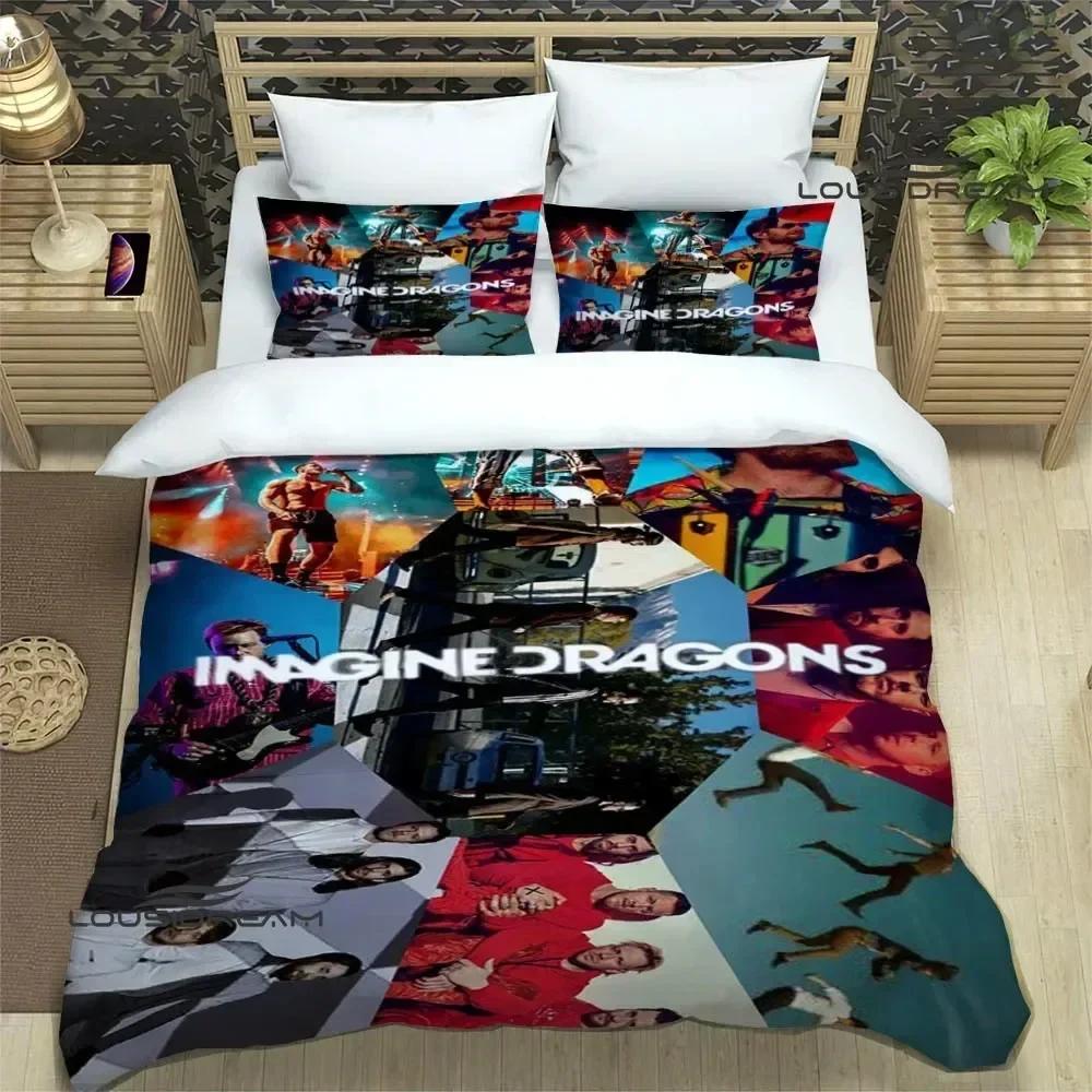 3D Печать Рок-группа Imagine Dragons Комплект Постельного Белья Спальня Мягкое Современное Покрывало Удобный Пододеяльник Чехол для Одеяла Наволочка