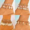 High Quality 2026 Retro Ethnic Style Anklet Bohemian Personality Fashion Shell Pearl Beach Vacation Foot Accessories