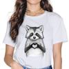 Heart Classic Casual Tshirt Raccoon In North America Cute Creative Streetwear Comfortable T Shirt Unisex Short Sleeve Special