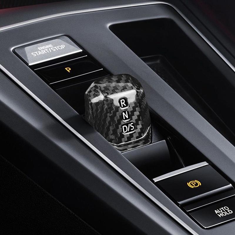 NEW-Real Carbon Fiber Sticker Car Gear Shift Knob Cover Accessories For VW Golf 8 MK8 2021-2023