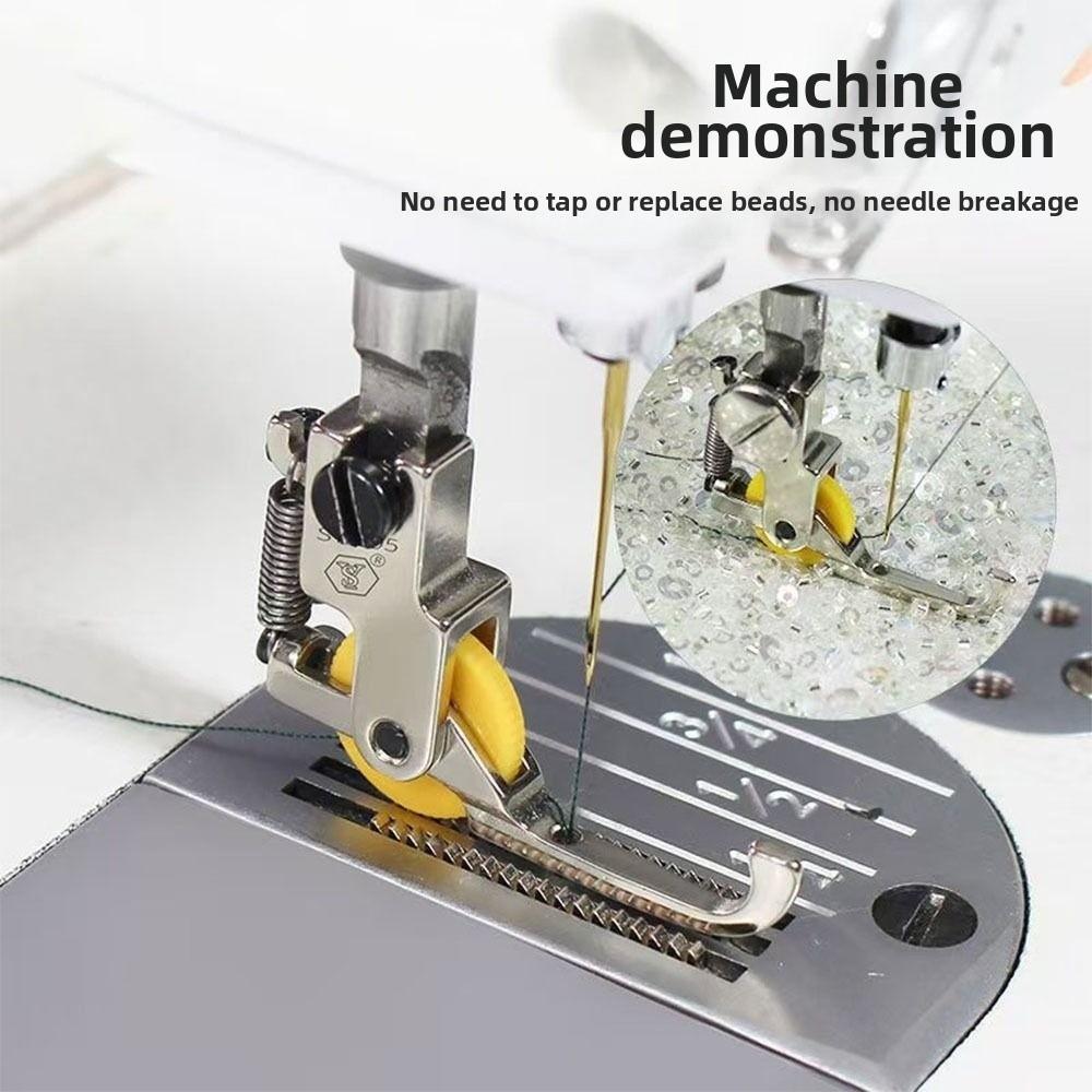 Durable Bead Sequin Press Foot Steel Narrow Press Foot Model Wedding Dress Bead Fabric