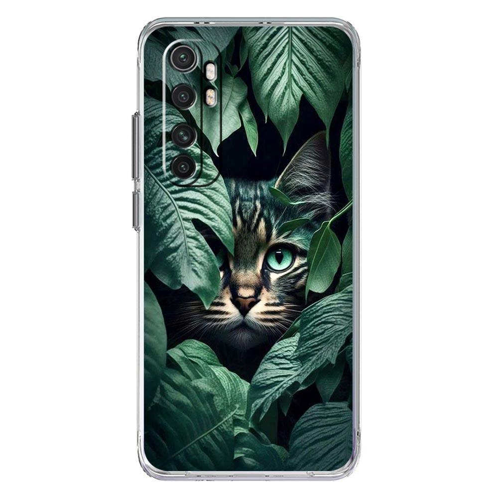 Чехол для телефона для Xiaomi Poco X6 X5 NFC X3 F6 F5 Pro F4 F3 M3 14 13T 12T 12 13 Lite 11 Mi 5G Прозрачный чехол Милый кот-детектор