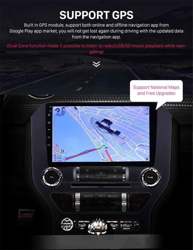 Ford Mustang 15-17 Car Radio - 9" Android 10.0 LHD