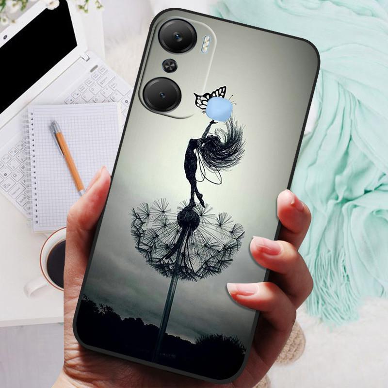 Для чехла Infinix Hot 12 Pro Черная крышка Лев Волк Силиконовые Мягкие Задние Чехлы Для Infinix Hot 12i Hot12 Pro / Hot 20 5G Чехол-накладка