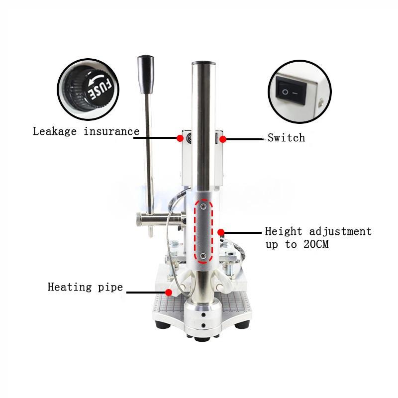 Ручной станок для горячего тиснения фольгой, тиснение логотипа, брендинговая машина, кожа, пластик, дерево, ПУ, ПВХ, логотип, бренд, инструмент для горячего прессования