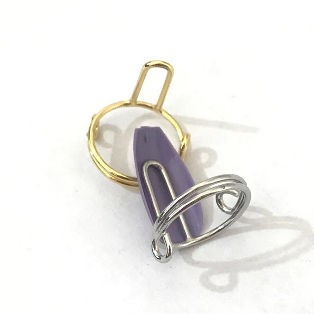 10PCS Nail Rings Reusable Adjustable Metal Nail Charms Removable Press on Nails No Glue for Women Nails Art DIY Decoration