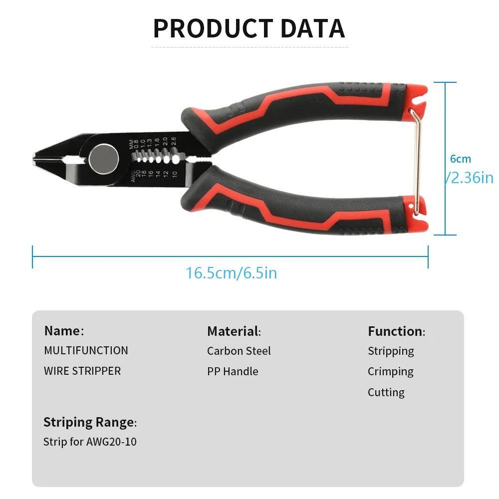 Fast Cutting Wire Stripper Pliers Clamping Cable Wire Crimping Electrician Repair Tools