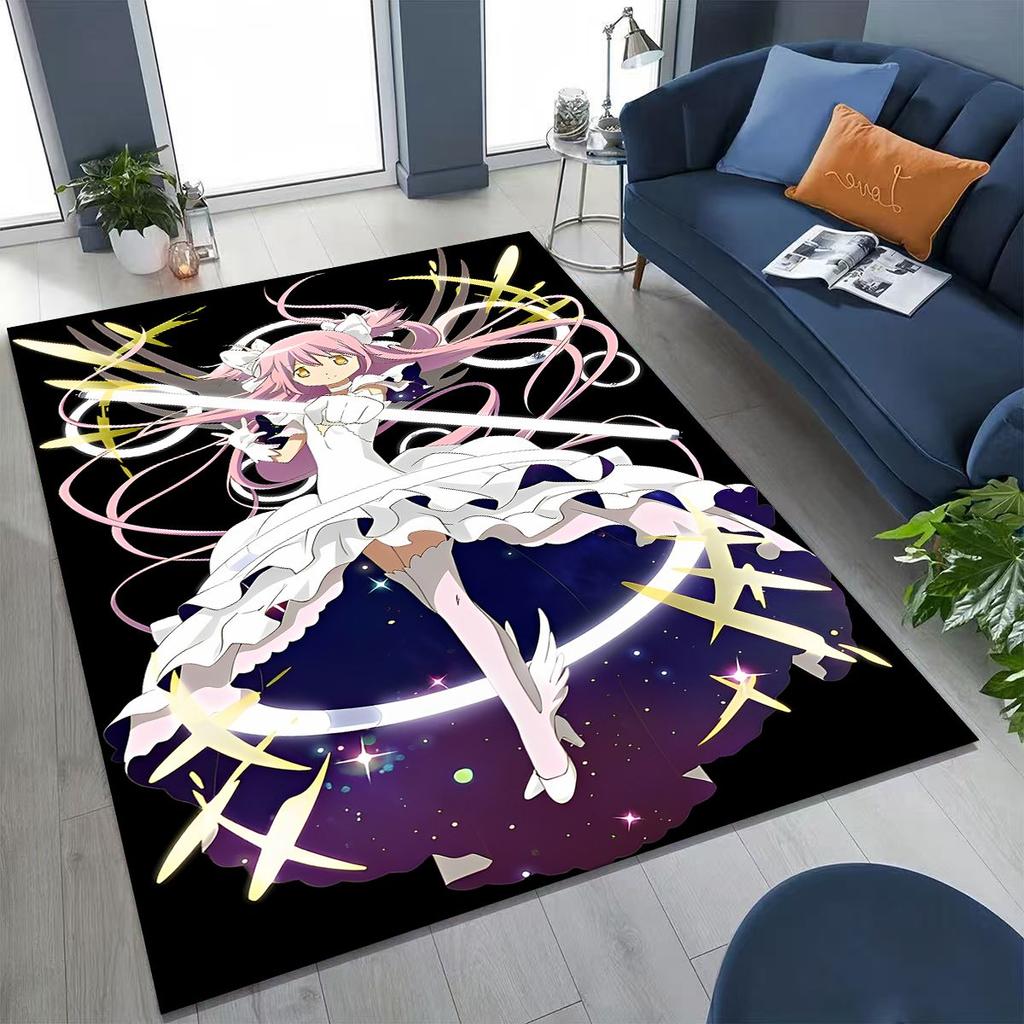 Мультяшный ковер Puella Magi Madoka Magica для девочки, аниме, для спальни, гостиной, дивана, домашний коврик, декор, большой детский нескользящий коврик для пола
