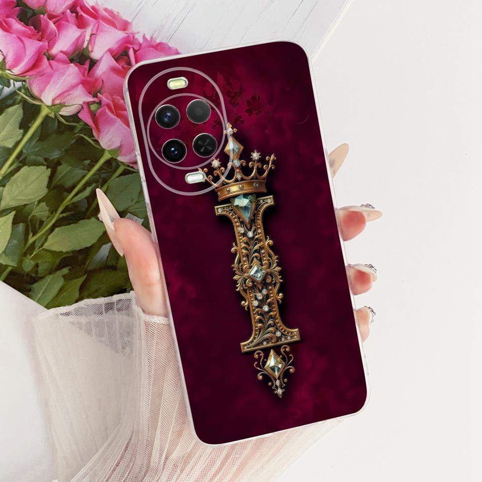Для Huawei Nova 15 15Pro Королевская Корона Начальная Буква Чехол для Пары Для Huawei Nova15 Pro 15 Ultra Мягкий Силикон ТПУ Бамперы