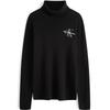 Autumn Winter Casual Minimalist Embroidered Comfortable Cotton Knit Sweater Men Sweater Space-Black ZM02513-BEH