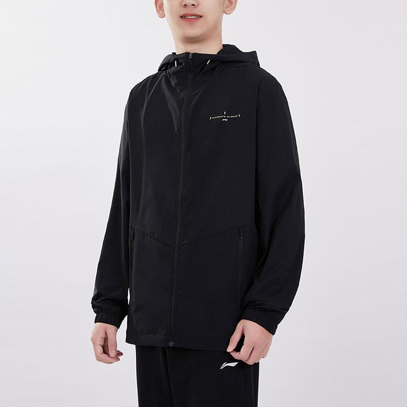 Li Ning Спортивная Жизнь Коллекция Куртки Мужские Черный С Капюшоном Умеренный Другое AFDT945-1