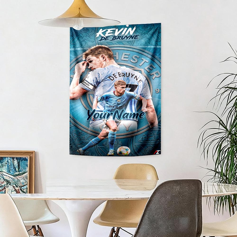 Manchester City Custom Your Name Wall Decor Tapestry Art For Pet Memorial Birthdaywedding Party Backdrop Family Gift
