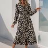 Autumn Women's Dress Long Sleeve Cardigan Printed Dresses