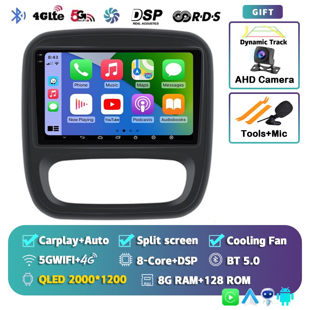 Android 14 Автомагнитола для Renault Traffic 3 2014-2021 Для Opel Vivaro B 2014-2018 Мультимедийный Видеоплеер Навигация GPS DSP