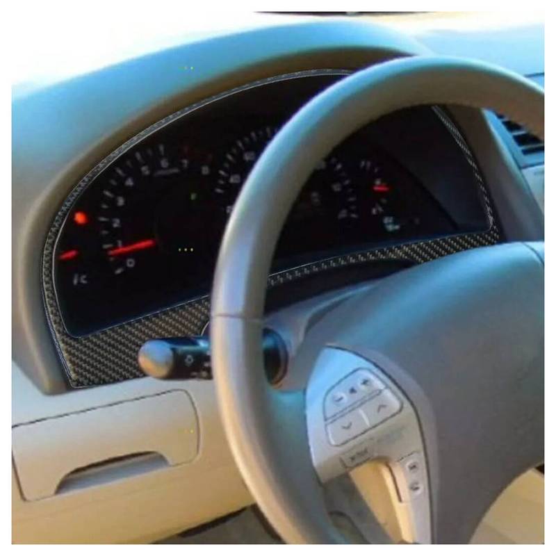 Interior Speedometer Frame Cover Trim Black Carbon Fiber Fit for Toyota Camry 2007 2008 2009 2010 2011