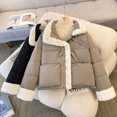 Зимние куртки женские короткие парки модные свободные толстые теплые верхняя одежда