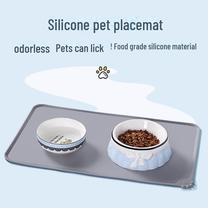 Large Non-slip Silicone Pet Dining Mat - Anti-spill, Easy-to-clean, Food Grade