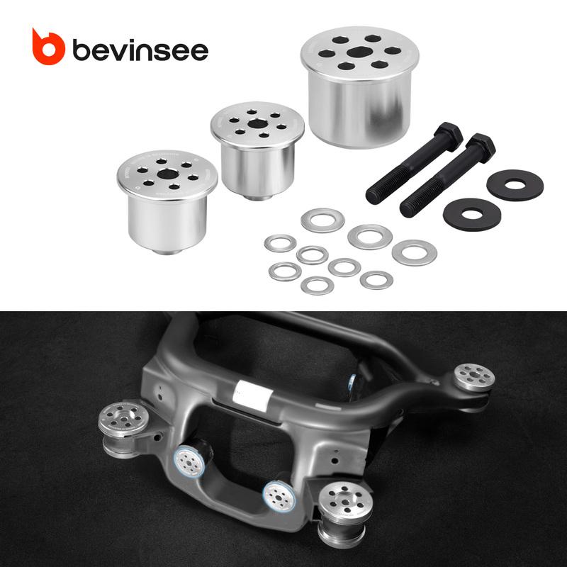 BEVINSEE Solid Differential Mount Bushing Set Aluminunm for BMW E46 320d 320i 330i 325i 330d 318i 1999-2005 E85 3.0i 3.0i 3.0si