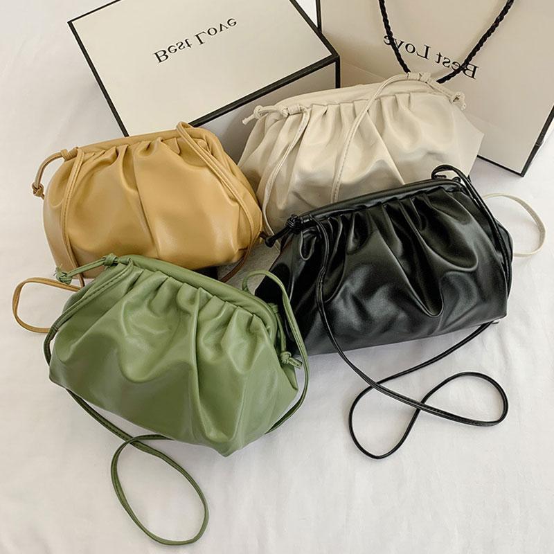 Женская сумка через плечо для вечеринок, сумка из искусственной кожи на одно плечо, облачная сумка, сумка для пельменей, сумка-мессенджер, мягкая