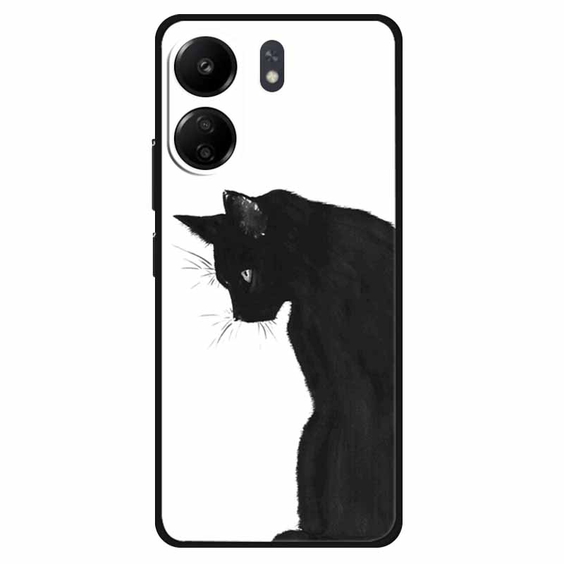 Funda For Xiaomi Poco C65 Case Soft Lion Wolf Black Shockproof Back Cover for Poco C65 C 65 Soft Case Poco C65 Cool Soft Bumper