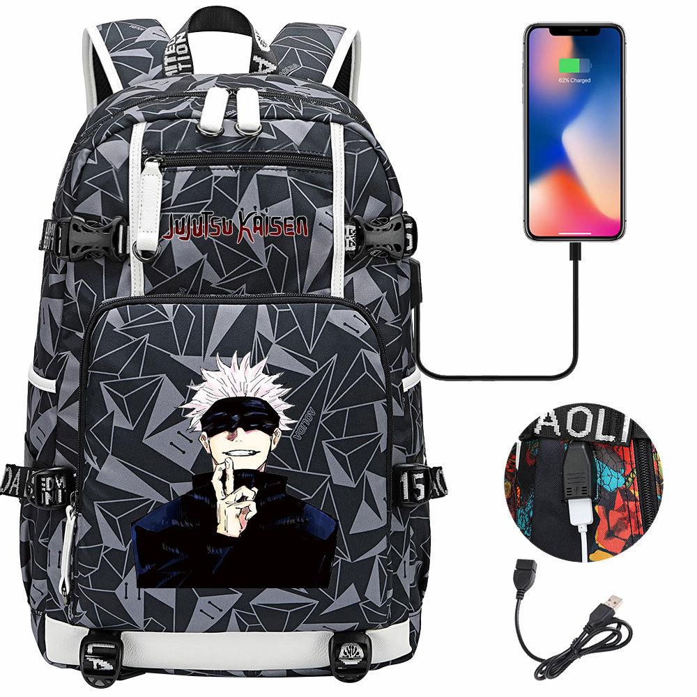 Рюкзак с USB-наушниками с принтом Jujutsu Kaisen
