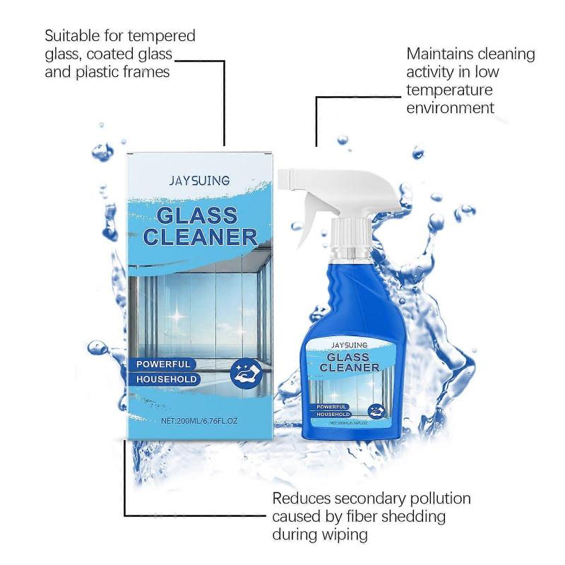 Glass Cleaner Spray, Streak-Free Shine Glass Cleaner, Makes Glass Shining and Stunning, for Windows, Mirrors, Indoor and outdoor glass surfaces