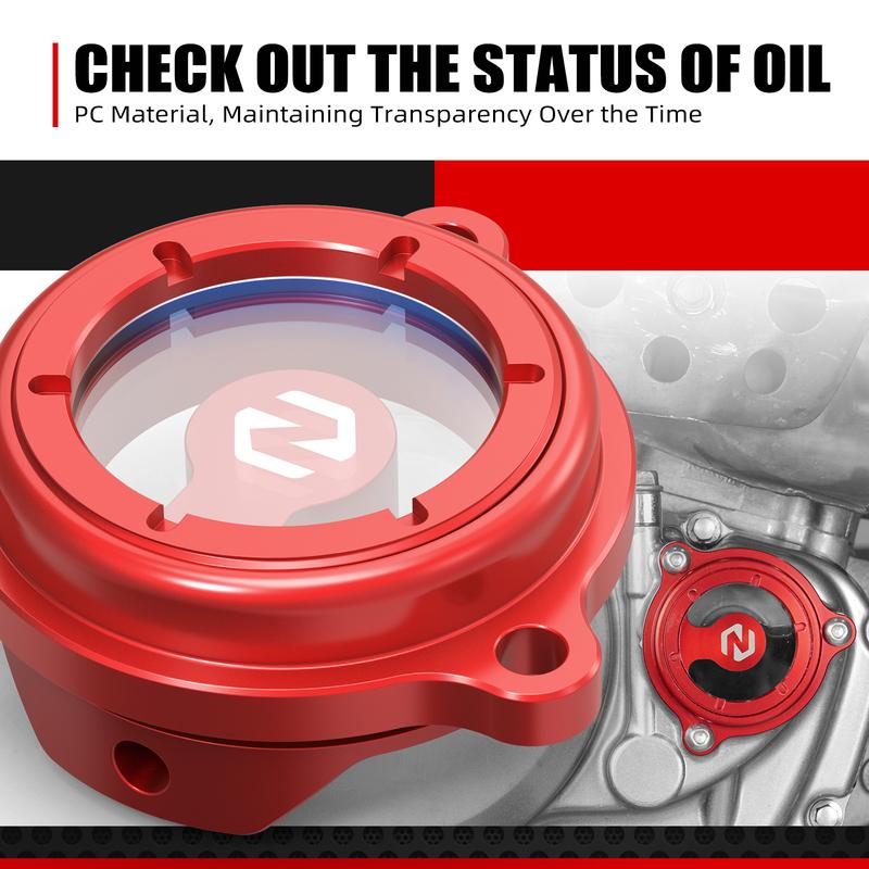 NICECNC For Honda XR650L XR 650L XR 650 L 1993-2025 XR600R XR 600R 1990-2000 Motorcycle Transparent Engine Oil Filter Cover