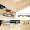 12Pcs Wood Sheets For Crafts Thick Wood Sheets With Smooth Surfaces For Laser Cutting, Wood Burning, Architectural Models