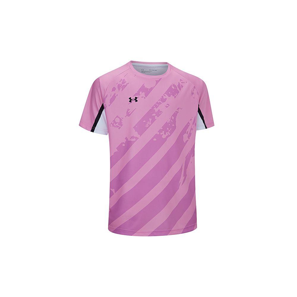 Under Armour Минималистичный логотип с принтом для повседневного спорта, бега, фитнеса, велоспорта, футболка унисекс, топы, розовый цвет 24500504-638