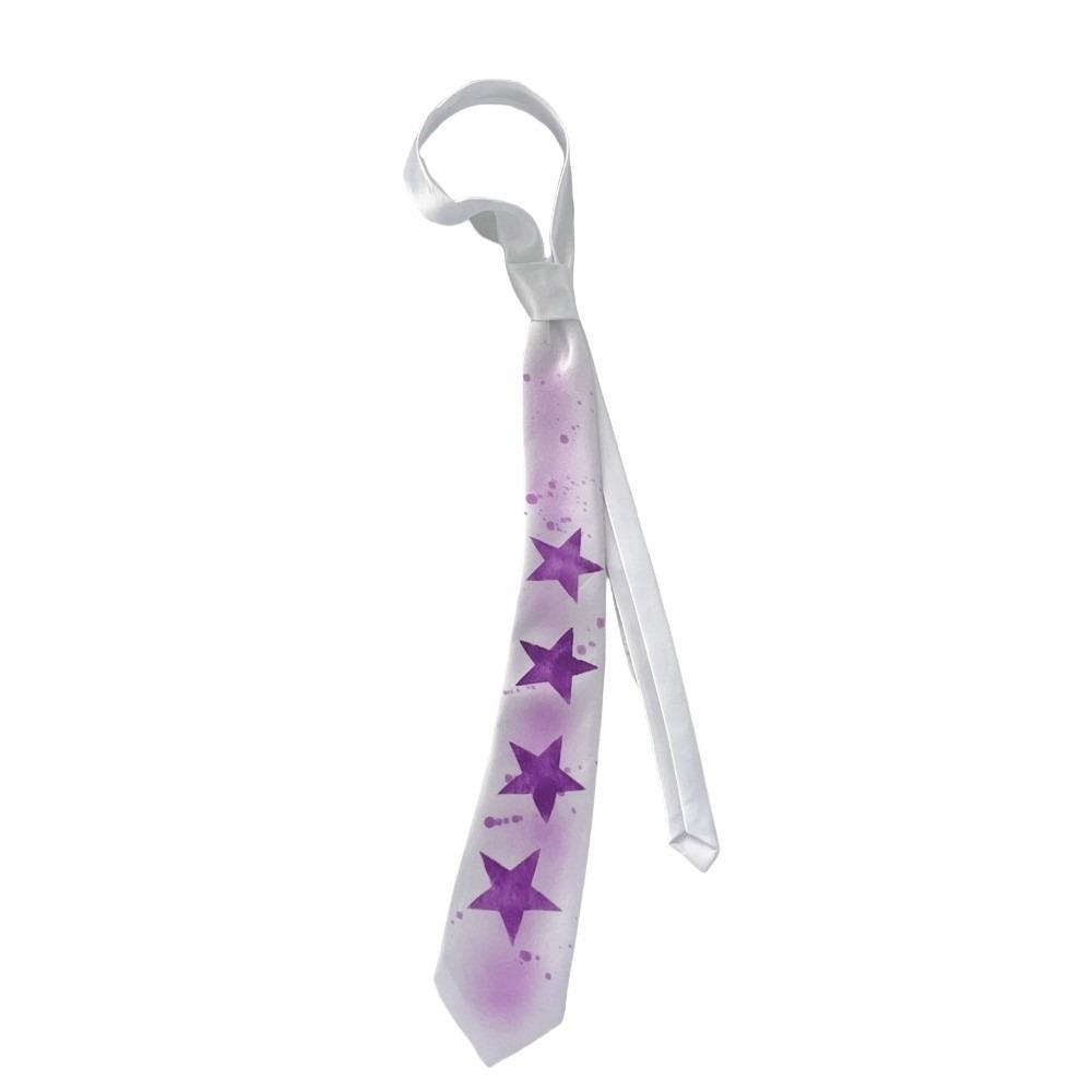 Y2K Star Tie Sweet Unisex Necktie Creative Glossy Tie Party