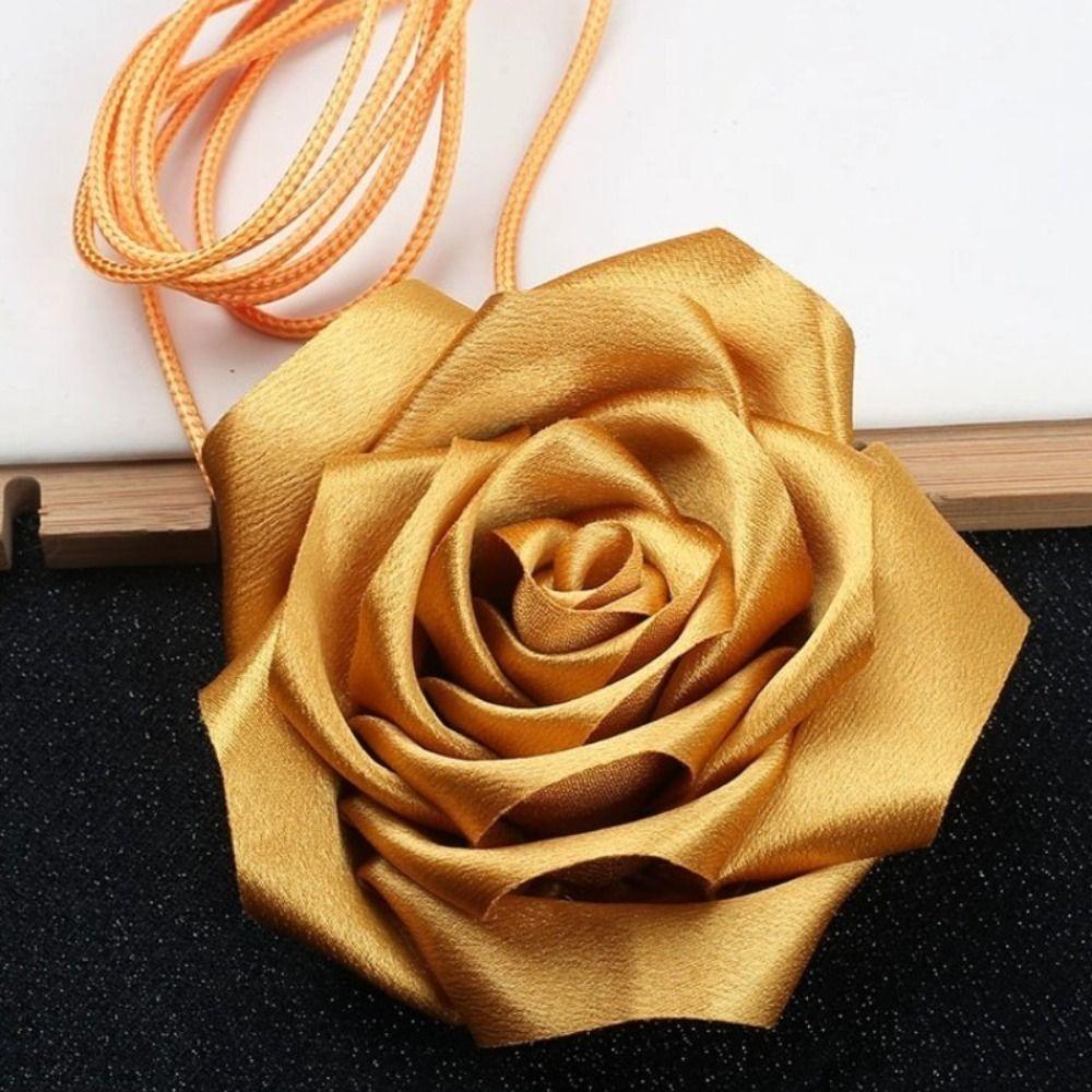 Шейный ободок, розовое кружевное ожерелье на шею, роскошный цветок, поясная цепочка, модная модная цепочка для тела, женская