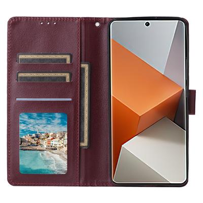 Чехол для Xiaomi Redmi Note 13 Pro+ 5G, кожаный чехол-подставка с 3 отделениями для карт