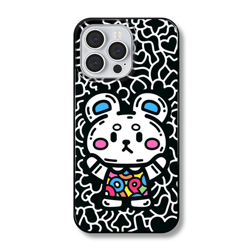 Чехол Zhitai Cartoon для iPhone 12/13/14/15 Pro - забавный чехол Jelly