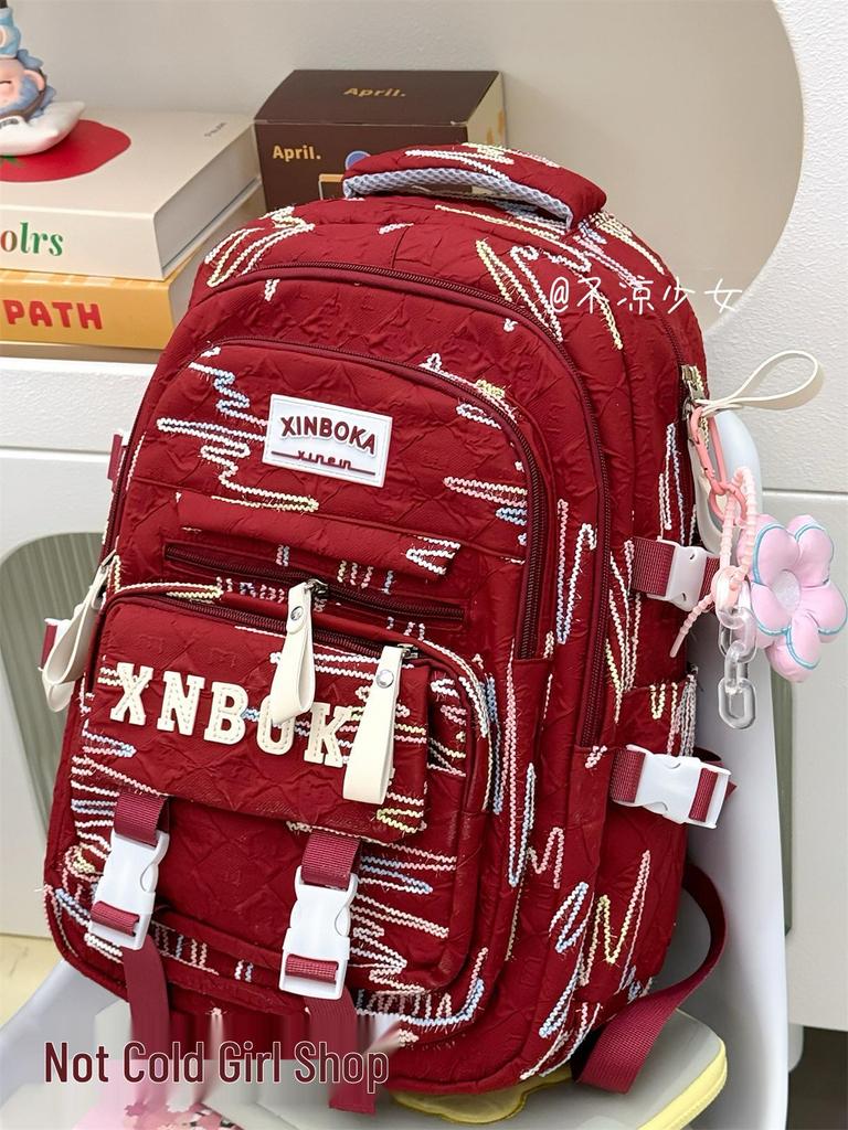 Милый легкий радужный плиссированный рюкзак для старшеклассников и учеников средней школы